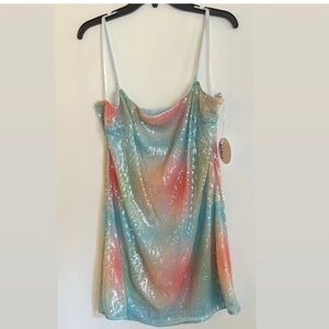 NWT Staud Jenny Aura Mini Dress size Large $345